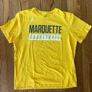 Jordan Yellow MARQUETTE BASKETBALL T-Shirt.